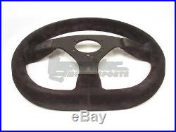 Sparco L360 Steering Wheel 330mm Black Suede with Flat Dish and Flat Bottom NEW