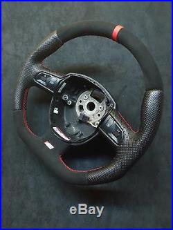 Steering Wheel AUDI A3 S3 8P0 FLAT BOTTOM! SPORT MODIFIED ALCANTARA R8 STYLE