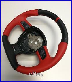 Steering Wheel AUDI A3/S3 A4/S4 A5/S5 A6/S6 Q7 FLAT BOTTOM! SPORT MODIFIED RED