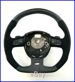 Steering Wheel AUDI A4 S4 B7 B8 FLAT BOTTOM! SPORT MODIFIED ALCANTARA R8