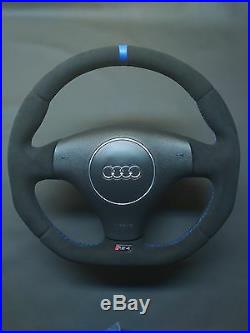 Steering Wheel Audi RS4 B5 ALCANTARA EXTRA PADDING! STUNING FLAT BOTTOM