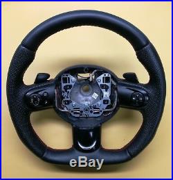 Steering Wheel MINI COOPER R55 R56 R57 R58 R59 FLAT BOTTOM ACANTARA LEATHER Padd