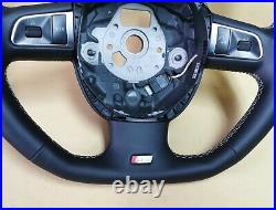 Steering wheel Audi A4 A5 S4 B8 Flat bottom New leather ergonomic arms