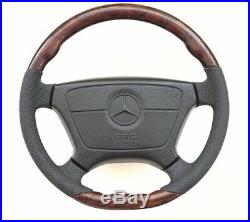 Steering wheel wood Black flat botom amg w124 w126 w140 w201 R129
