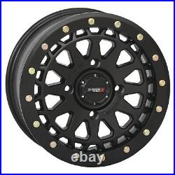 System 3 SB-6 Beadlock Wheel 15x7, 4/137, 5+2 Matte Black 15S3-6537