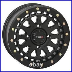 System 3 SB-6 Beadlock Wheel 15x7, 4/156, 6+1 Matte Black 15S3-6557