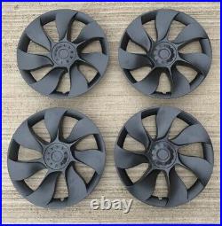 Tesla Model Y 19 Inch Black Wheel Covers Set of 4 With Logo Next Day Delivery