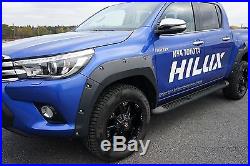 Toyota HILUX Mk8 2016 on EGR Wheel Arch Extensions Flares Full Set Matte Black