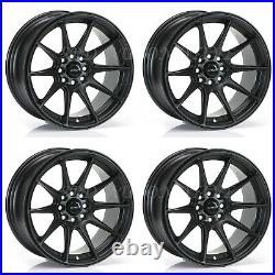 ULTRALITE UL11 16 x 8 ET25 4x100 4x108 CONCAVE FLAT BLACK ALLOY WHEELS Y3521