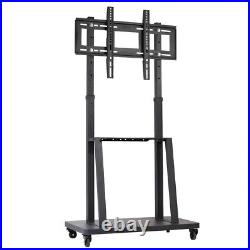 UNHO Tall TV Cart Mobile TV Floor Stand for Extra Large Flat Panel Screen up 80