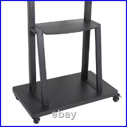 UNHO Tall TV Cart Mobile TV Floor Stand for Extra Large Flat Panel Screen up 80