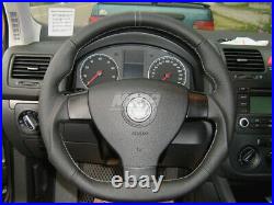 VW Golf Jetta MK5 V GTI Flat Bottom Sport Steering Wheel Leather