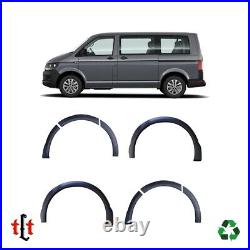 VW T6 2016 to 2019 Wheel Arch Cover Trims Fender Flares ABS Matte