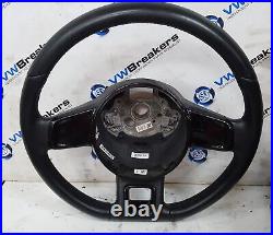 Volkswagen Up 2011-2017 Black Gloss Flat Bottom Steering Wheel 1S0419091b