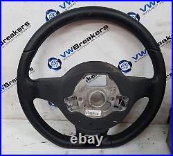 Volkswagen Up 2011-2017 Black Gloss Flat Bottom Steering Wheel 1S0419091b