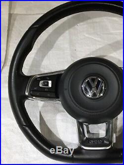 Vw Golf Gtd Mk7 Flat Bottem Steering Wheel With Round Airbag Caddy Mk 7 7.5