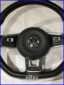 Vw Golf Gtd Mk7 Flat Bottem Steering Wheel With Round Airbag Caddy Mk 7 7.5