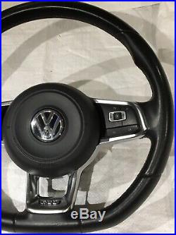 Vw Golf Gtd Mk7 Flat Bottem Steering Wheel With Round Airbag Caddy Mk 7 7.5