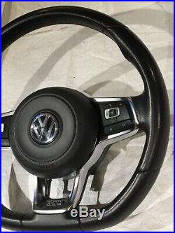 Vw Golf Gtd Mk7 Flat Bottem Steering Wheel With Round Airbag Caddy Mk 7 7.5