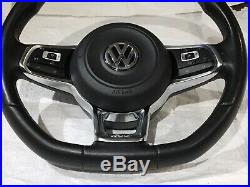 Vw Golf Gtd Mk7 Flat Bottem Steering Wheel With Round Airbag Caddy Mk 7 7.5