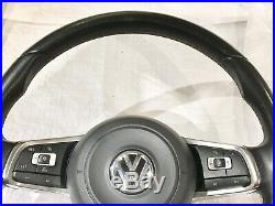 Vw Golf Gtd Mk7 Flat Bottem Steering Wheel With Round Airbag Caddy Mk 7 7.5