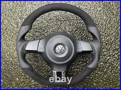 Vw R-line Gti Gt R32 Polo 6r New Custom Made Flat Bottom Steering Wheel