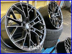 Vw Transporter T5 T6 T7 19 Inch Alloy Wheels + Tyres Load Rated Xt1 Matt Black