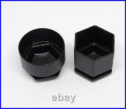 WHEEL NUT COVERS AUDI Q7 2006-2015 19mm BOLT LOCKING CAPS WITH TOOL MATTE BLACK