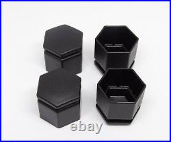 WHEEL NUT COVERS AUDI Q7 2006-2015 19mm BOLT LOCKING CAPS WITH TOOL MATTE BLACK