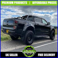 Wheel Arches Matte Black Bolt Look Wide Fits Ford Ranger T8 2019-22 PARK ASSIST