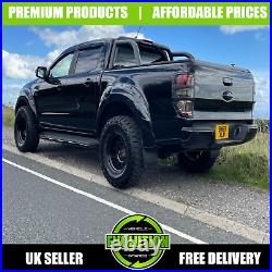 Wheel Arches Matte Black Bolt Look Wide Fits Ford Ranger T8 2019-22 PARK ASSIST