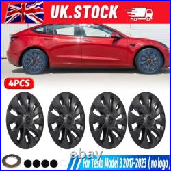 Wheel Cover Hubcaps Rim Cover Matte Black 18For Tesla Model 3 5YJ3 EV 2017-2023