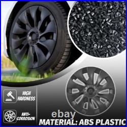 Wheel Cover Hubcaps Rim Cover Matte Black 18For Tesla Model 3 5YJ3 EV 2017-2023