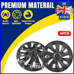 Wheel Cover Hubcaps Rim Cover Matte Black 18For Tesla Model 3 5YJ3 EV 2017-2023