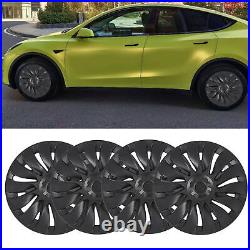 Wheel Hub Cap 19in Easy Installation Matte Black Wheel Hub Full Rim Cover High