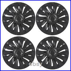 Wheel Hub Cap 19in Easy Installation Matte Black Wheel Hub Full Rim Cover High