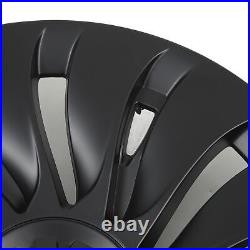 Wheel Hub Cap 19in Easy Installation Matte Black Wheel Hub Full Rim Cover High