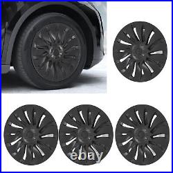 Wheel Hub Cap 19in Easy Installation Matte Black Wheel Hub Full Rim Cover High