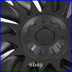 Wheel Hub Cap 19in Easy Installation Matte Black Wheel Hub Full Rim Cover High