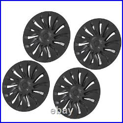 Wheel Hub Cap 19in Easy Installation Matte Black Wheel Hub Full Rim Cover High