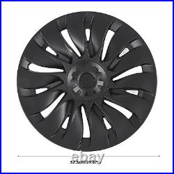 Wheel Hub Cap 19in Easy Installation Matte Black Wheel Hub Full Rim Cover High