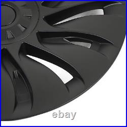 Wheel Hub Cap 19in Easy Installation Matte Black Wheel Hub Full Rim Cover High