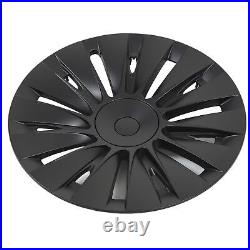 Wheel Hub Cap Matte Black Wheel Rim Cover 4PCS 19in For Model Y