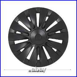 Wheel Rim Cover Wheel Hub Cap Matte Black For Model Y