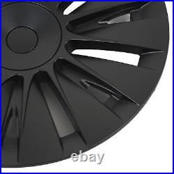 Wheel Rim Cover Wheel Hub Cap Matte Black For Model Y
