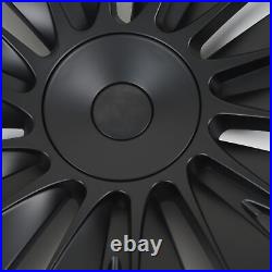 Wheel Rim Cover Wheel Hub Cap Matte Black For Model Y