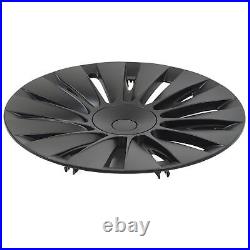 Wheel Rim Cover Wheel Hub Cap Matte Black For Model Y