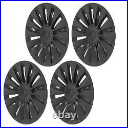 Wheel Rim Cover Wheel Hub Cap Matte Black For Model Y