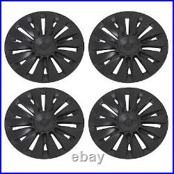 Wheel Rim Cover Wheel Hub Cap Matte Black For Model Y