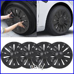 Wheel Rim Cover Wheel Hub Cap Matte Black For Model Y